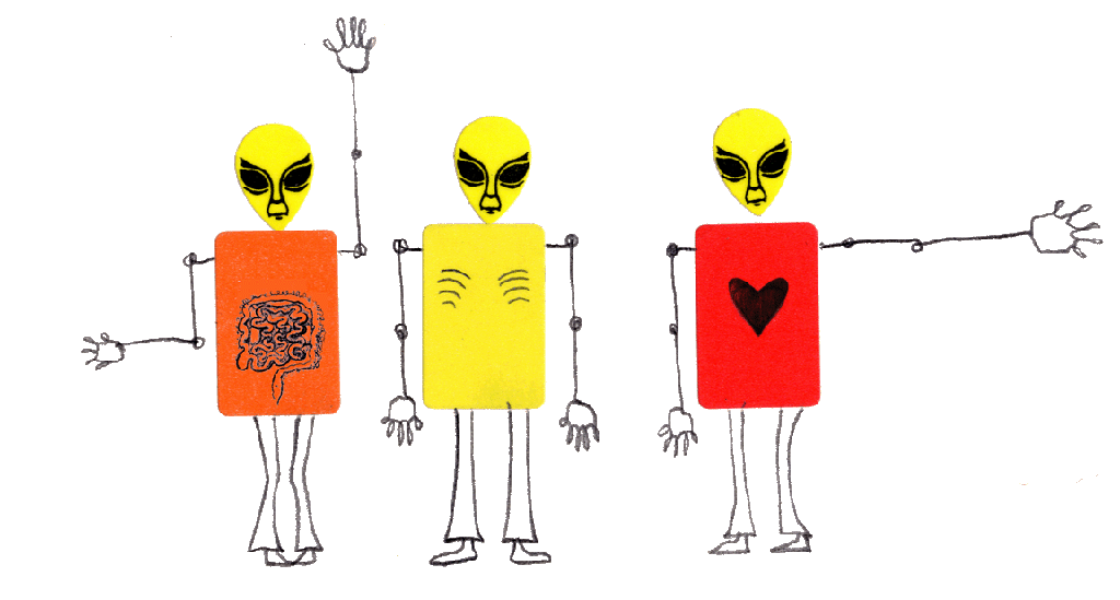 Aliens from Emma Calder's Moody Days Sticker Book
